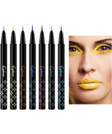 Glitter Eye Liner Pencil | Eye Shadow Pencil Pearl Eye Liner Kit Highly Pigmented Colorful Eye Liner Eyebrow Pen Long-Lasting Pen For Women Girls - Buy Online on GoSupps.com