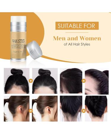 Hair Wax Stick Smooth Hair Wax Stick Hair Wax Stick Hair Styling Pomade for Natural Hair Broken Hair and Wigs Makes Hair Look Neat and Tidy (75g) - Buy Online on GoSupps.com