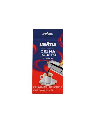 Lavazza Crema E Gusto Ground Coffee Blend, Espresso Dark Roast, 8.8 Oz Bricks (Pack of 4) Authentic Italian, Blended And Roasted in Italy, Non GMO, Value Pack, Full bodied with rich aftertaste Crema E Gusto Ground 8.8 Ou