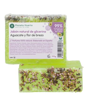 Planeta Huerto Natural Soap with Glycerin Avocado and Heather Flower 100g
