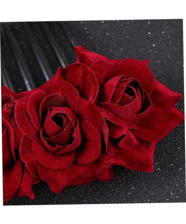 Angoily 1pc Comb Hair Clip Hair Pin Bobby Pins Black Hair Barrettes Rose Hair Black Barrettes The Rose for Women Floral Hairpin Flower Clip Blossom Rose Color Bride Flowers - Buy Online on GoSupps.com