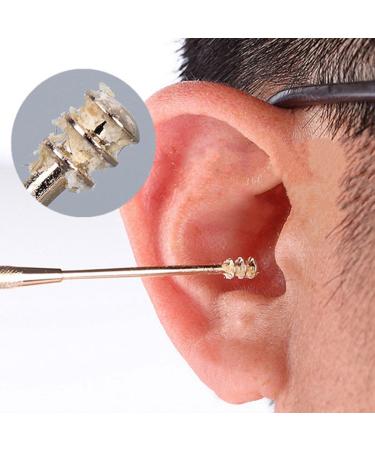 SONGLIN Ear Pick Mini Portable Stainless Steel Spiral Ear Pick Scoop Tool Earpick Ear Wax Removal Accessory Silver