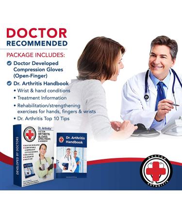 Dr. Arthritis Compression Gloves - Arthritis Pain Relief & Wrist Support - 1 Pair Medium - Buy Online on GoSupps.com