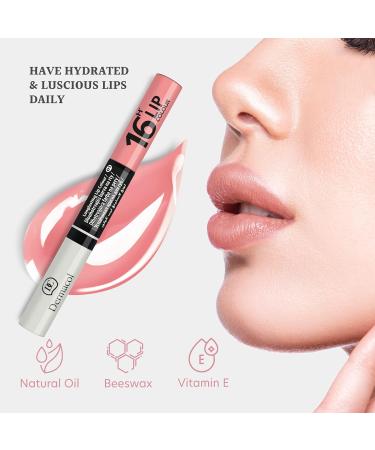 Dermacol 16-Hour Lip Colour Glossy Stain Two-Phase Lip Plumper Kissproof Makeup - Nude Pink 7.1mL - Buy Online on GoSupps.com