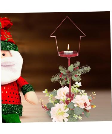 LIFKICH Artificial Garland Ornament Rings Wedding Decorations Candle Holders Candlesticks Eucalyptus Boho Decor Candle Wreath Wedding Party Decoration Plastic Front Door Flowers Picture 1 23.00X23.00X8.00CM - Buy Online on GoSupps.com