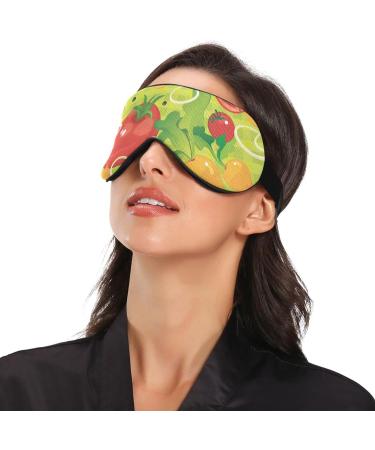 Haskirky Light Blocking Eye Mask - Breathable & Adjustable for Adults | Ideal for Travel, Yoga, Meditation, Office, Deep Sleep | Comfortable & Smooth | Tomato Vegetable Goodies - Buy Online on GoSupps.com
