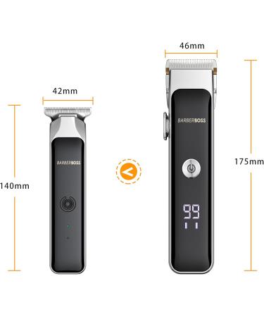 BarberBoss Professional Mens Hair Clippers Portable Beard Trimmer Men Facial Groomer Cordless Clippers for Men Haircut Hair Clippers Men - Buy Online on GoSupps.com