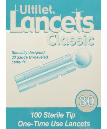 Ultilet Classic Lancets 30 Gauge - Box of 100