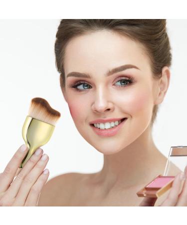 Angled Flat Makeup Brush | High Density Kabuki Foundation & Self Tanner Applicator for Face & Body | Soft Bristles for Sunscreen & Liquid Buffing - Ideal for Women & Men - Buy Online on GoSupps.com