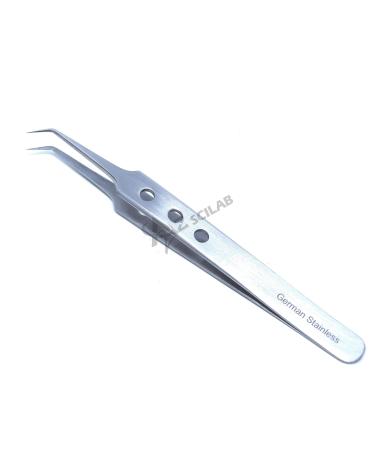 Eyelash Eyebrow Lashes Extensions Volume 3D+ 5D 6D Stainless Steel Tweezers (45 Degree Semi Angled)