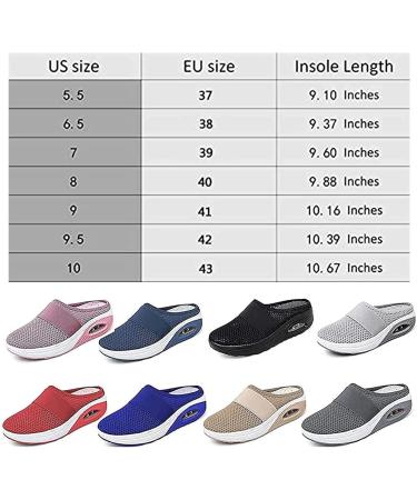 Diabetic Air Cushion Slip-On Orthopedic Walking Shoes for Elderly Women - Diabetic Plantar Fasciitis, Bunions, Arthritis - Black, Size 7 - Buy Online on GoSupps.com