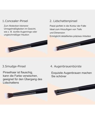 MSQ 4-Piece Eye Brush Set - Premium Eyeshadow Blending & Makeup Brushes for Flawless Application - Buy Online on GoSupps.com