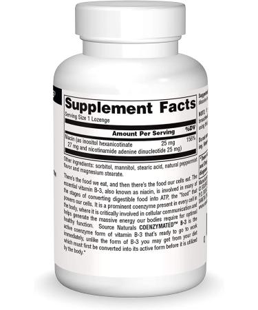 Source Naturals Coenzymated B-3 25 mg Lozenges - 60 Count | Boost Energy & Metabolism - Buy Online on GoSupps.com