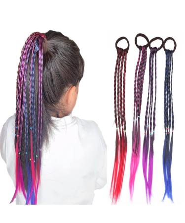 Liwein 16Pcs Colorful Hair Extensions | Vibrant Gradient Strands for Kids & Women | Perfect Braided Hair Accessories - Buy Online on GoSupps.com