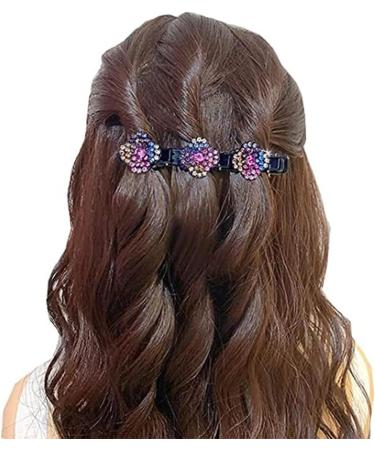 Sparkling Crystal Stone Braided Hair Clips Crystal Stone Braided Hair Clips Braided Hair Clips for Women Hair Clips for Quick Change of Look Styling (4PCS-C) - Buy Online on GoSupps.com