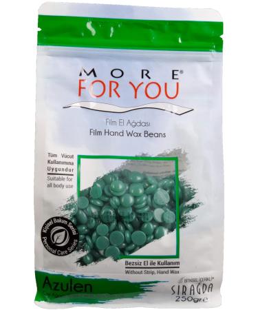 More For You Film Hand Wax Beans Azulene (Green) 250g - Hot Wax for Hair Removal | Sir Agda Depilatory Wax - Buy Online on GoSupps.com