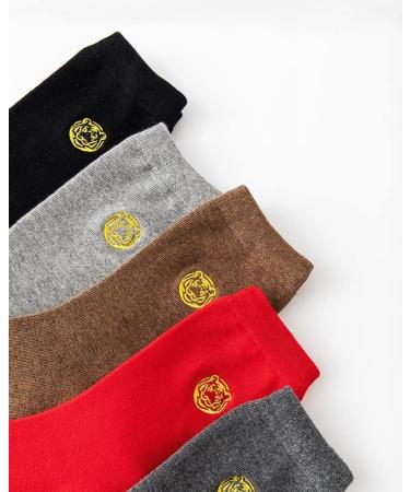 2022 Chinese New Year Red Men's Cotton Sports Socks - Spring Festival Good Luck 4 Pairs (Size 39-44, Style 5) - Buy Online on GoSupps.com