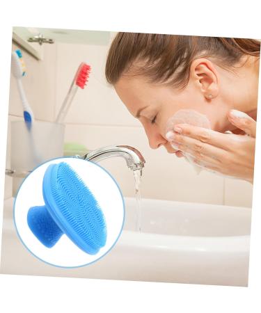 Ipetboom Face Scrub Brush Cleansing Brush Bath Brush Silica Gel Beauty Silicone Face Brush 7x7cm Blue - Buy Online on GoSupps.com