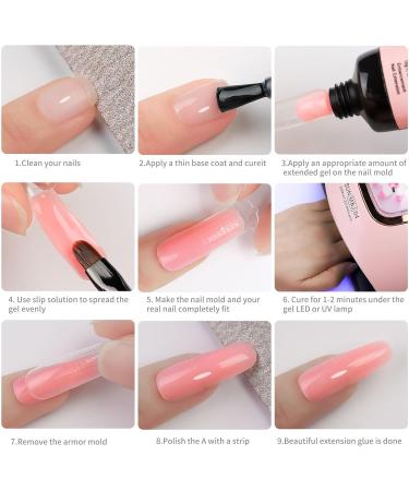 Cycullinyt Glitter Poly Nail Extension Gel Kit 12Pcs Holographic Pink Blue Nail Glitter Builder Poly Nail Gel Professional Poly Gel Extension Nail Kit for Women Laser #1 - Buy Online on GoSupps.com