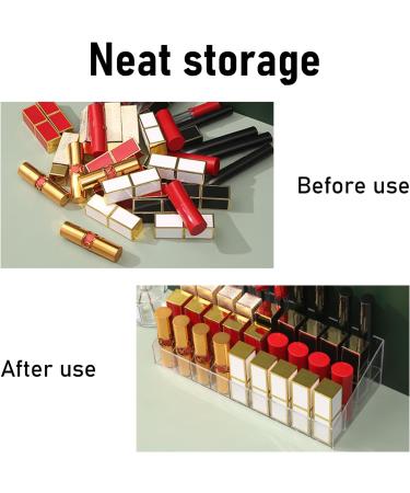 Practical Lipstick Holder Transparent Makeup Display Rack Keep Your Lipsticks Neatly Arranged And Accessible - Buy Online on GoSupps.com