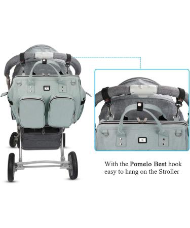 Pomelo Baby Changing Bag with Pram Clips & Mat - Mint | Shop Now - Buy Online on GoSupps.com