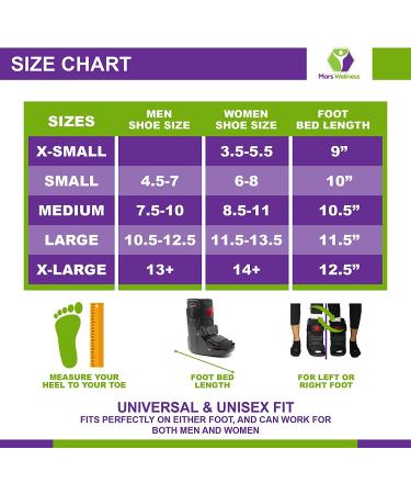 MARS Wellness Premium Short Air Cam Walker Boot - Large | Ankle/Foot Stabilizer for Men or Women | Fracture & Sprained Ankle Support - Buy Online on GoSupps.com