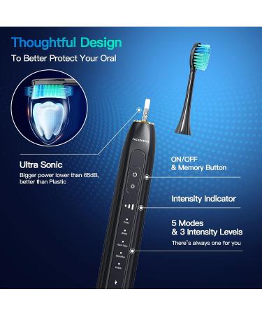 Sonic Electric Toothbrush for Adults | Rechargeable 5 Modes | Fast Charge for 60 Days | Smart Timer - Buy Online on GoSupps.com
