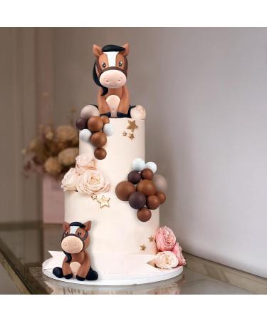 KEEPARTY 27 PCS Horse Cake Toppers Ball Cake Picks Horse Baby Shower Cake Decoration for Horse Theme Party Favors Supplies - Buy Online on GoSupps.com