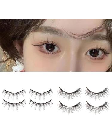 Magnetic False Eyelash Eyelashes Short Set with 2 Pairs Magnetic False Eyelashes for Parties Natural Lashes for Weddings Birthday Gifts(size:A) - Buy Online on GoSupps.com