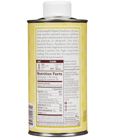 La Tourangelle 100% Organic Sunflower Oil - 16.9 fl oz - Premium Quality Oil - Buy Online on GoSupps.com