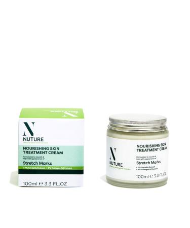 NUTURE Stretch Mark Cream Nourishing Cream For Body Skin Care 100ml Quickly Absorbed Contains Shea Moisture Collagen Cica Extract Coconut Oil & Centella Firmer Toned Skin