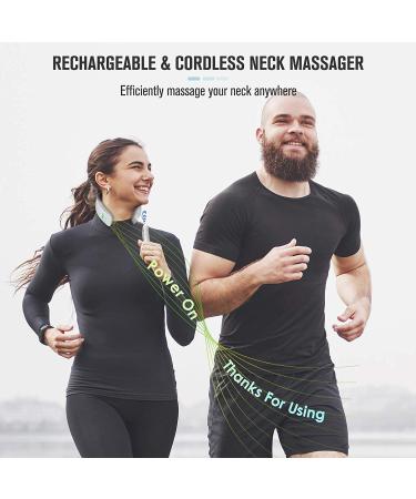 FIT KING Neck Massager with Heat & TENS Technology for Fatigue and Pain Relief - Cordless & Rechargeable Design | Remote Control & Voice Broadcast | 5 Modes 16 Intensities FT-056N - Buy Online on GoSupps.com
