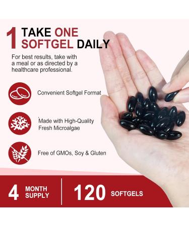 Nyloriaine Astaxanthin Supplements 120 Softgels Astaxanthin 12mg from Microalgae Antioxidant Support Daily Wellness Formula 4 Month Supply - Buy Online on GoSupps.com