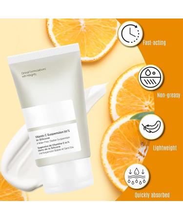 Vitamin C Moisturiser for Face Vitamin C Suspension 30% - Face Moisturiser to Nourish Skin Smooth Lines & Boost Glow Vitamin C Cream Day and Night Anti Aging Face Cream 1 oz/ 30 mL - Buy Online on GoSupps.com