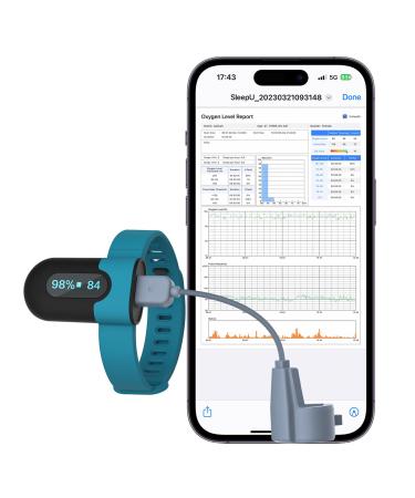 Pulsoximeter wrist portable oxygen saturation measuring device real-time tracking of the oxygen level with vibration alarm Bluetooth app oxymeter finger 16 hours of battery operation duration
