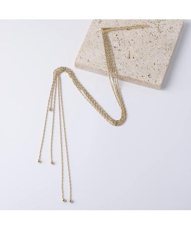 Gold Beaded Hair Chain 2Pcs Set with Bobby Pin - Multistrand Extension Hair Accessories for Women/Girls - Buy Online on GoSupps.com