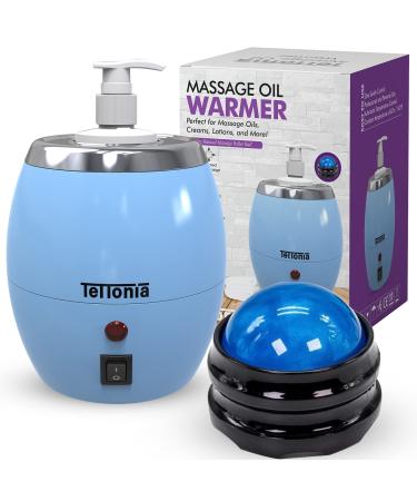 Chauffe-bouteille d'huile de massage/lotion Auto-temp rature (Bleu pastel)