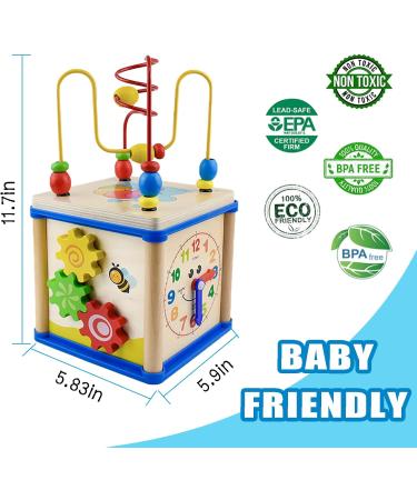 Surplex Motor Cubes Pearls Labyrinth - 5-in-1 Play Center Activity Cube for Babies | Montessori Learning Toys | Perfect Gift for Boys & Girls 12 Months+ - Buy Online on GoSupps.com