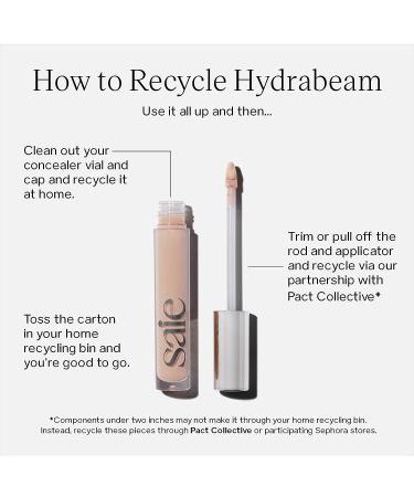 Saie Hydrabeam Concealer - Shade 3 (0.2 oz) | Light Coverage Brightening Creamy Under Eye Concealer - Buy Online on GoSupps.com