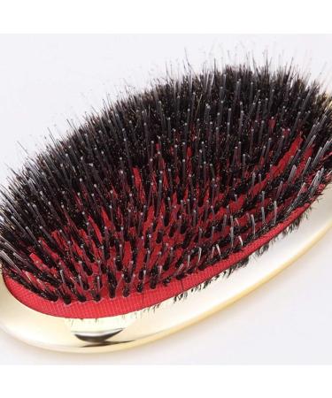 Antistatic Oval Nylon Hair Brush | Scalp Massage & Curly Hair Styling Tool - Golden | International Shipping Available - Buy Online on GoSupps.com
