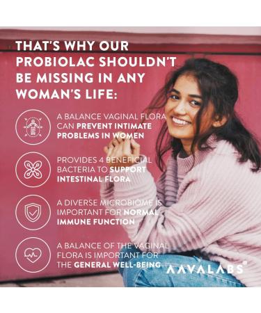 High Strength Women Probiolac - 45 Billion CFU - 4 Bacteria Strains - Lactobacillus Acidophilus, Inulin, L Glutamine - 60 Capsules - GMO, Gluten, Lactose Free - Buy Online on GoSupps.com