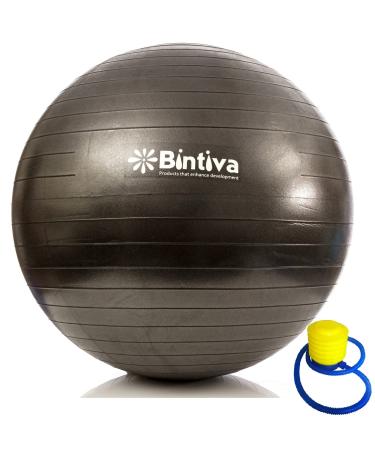 Anti-Burst Fitness Exercise Stability Yoga Ball/Swiss, Birthing, Gym Ball Black S (50-55cm)