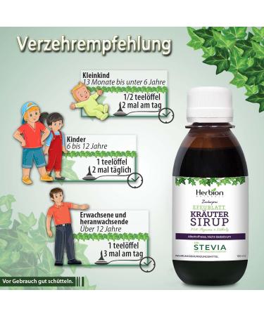 Herbion Naturals Ivy Leaf Cough Syrup with Thyme and Licorice 5 FL Oz Soothes Throat Alcohol Free Sugar Free with Stevia Pack of 2 - Buy Online on GoSupps.com