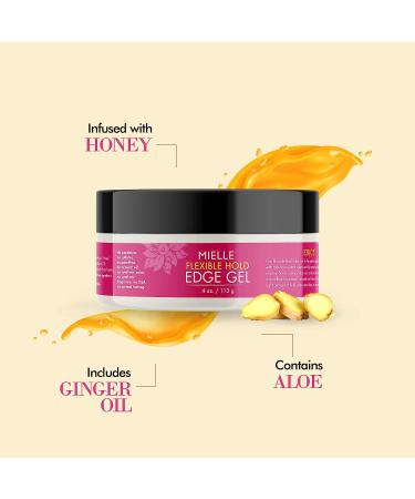 Mielle Organics Honey & Ginger Edge Gel - 4oz | Flexible Hold - Buy Online on GoSupps.com