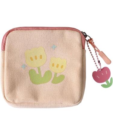 Pink Flower Pattern Pad Pocket & Organizer Bag | Feminine Product Holder for Periods Tampons & Panty Liners - YouMing - Buy Online on GoSupps.com