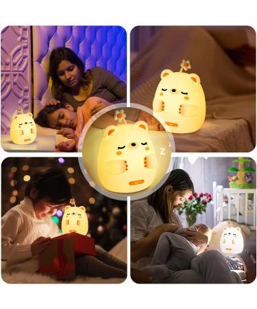 LED Night Light for Kids - Dimmable Silicone Bedside Lamp with Timer & Remote Control - Perfect Baby Room Lighting - Buy Online on GoSupps.com