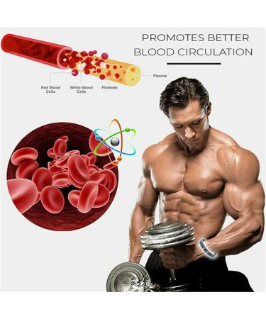 Titanium Power Magnetic Bracelet Magnetic Lymph Purifying Bracelet Titanium Slimming Therapy Magnetic Bracelet Magnetic Bracelet for Men Relieve Arthritis Pain (Silver-Blue 1pc) - Buy Online on GoSupps.com