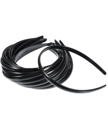 Shappy 40 Pack Black Plastic Headband for Women 10 mm Hair Headband Plain with Teeth Bulk DIY Hair Accessories Headbands - Buy Online on GoSupps.com
