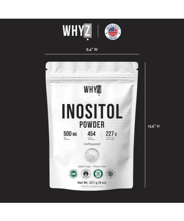 Inositol Powder 8oz Natural Inositol Supplement for Ovarian Support Fertility and Hormonal Balance Pure Inositol Powder Inositol Supplement for Energy Brain Health 454 Servings - Buy Online on GoSupps.com