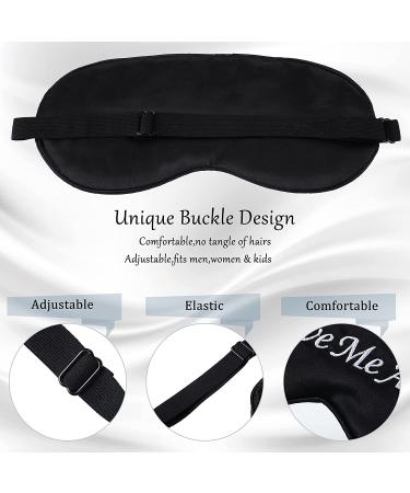 4-Piece Funny Silk Eye Mask Set for Women and Men - Blackout Blindfold for Travel, Nap, Meditation - Adjustable Strap Sleeping Eye Cover (Black) - Buy Online on GoSupps.com